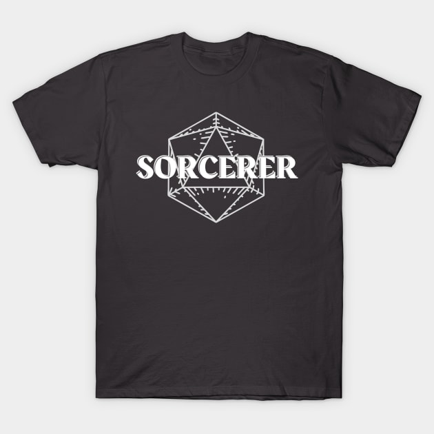 Sorcerer DnD D20 Symbol Print T-Shirt by DungeonDesigns